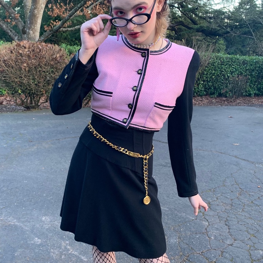💖ICONIC CHANEL VINTAGE JACKET+SKIRT=SUIT 95P💖